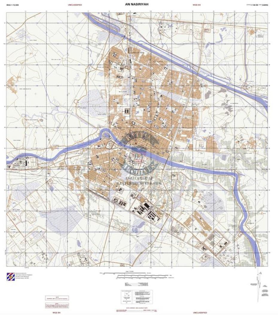 An Nasiriyah, Iraq Topographical Map  Battle Archives, An Nāşirīyah, Iraq, Military  Iraq, Us Military Bases Iraq
