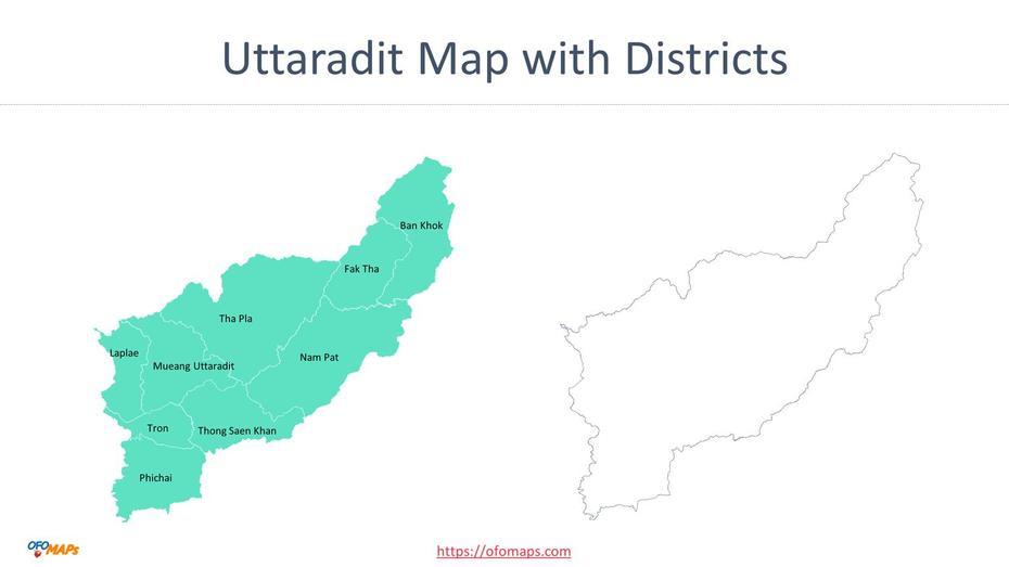 Uttaradit Map Of Thailand – Ofo Maps, Uttaradit, Thailand, Thailand Provinces, Lamphun Thailand