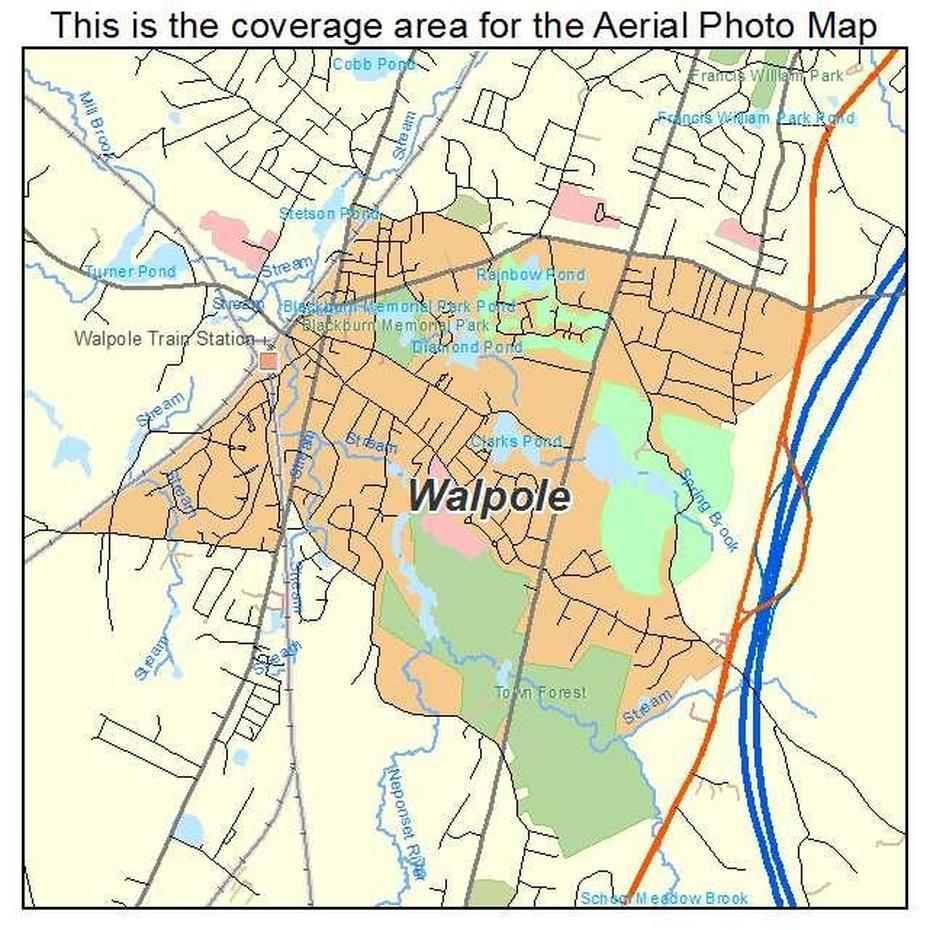 Aerial Photography Map Of Walpole, Ma Massachusetts, Walpole, United States, Walpole Nh, Walpole Massachusetts