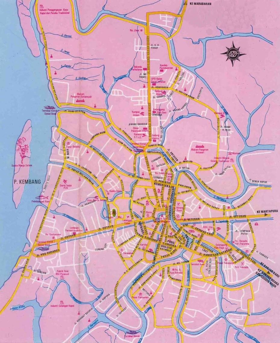 Amazing Indonesia: Banjarmasin City Map, Banjarmasin, Indonesia, Kalimantan Indonesia, Banjarmasin