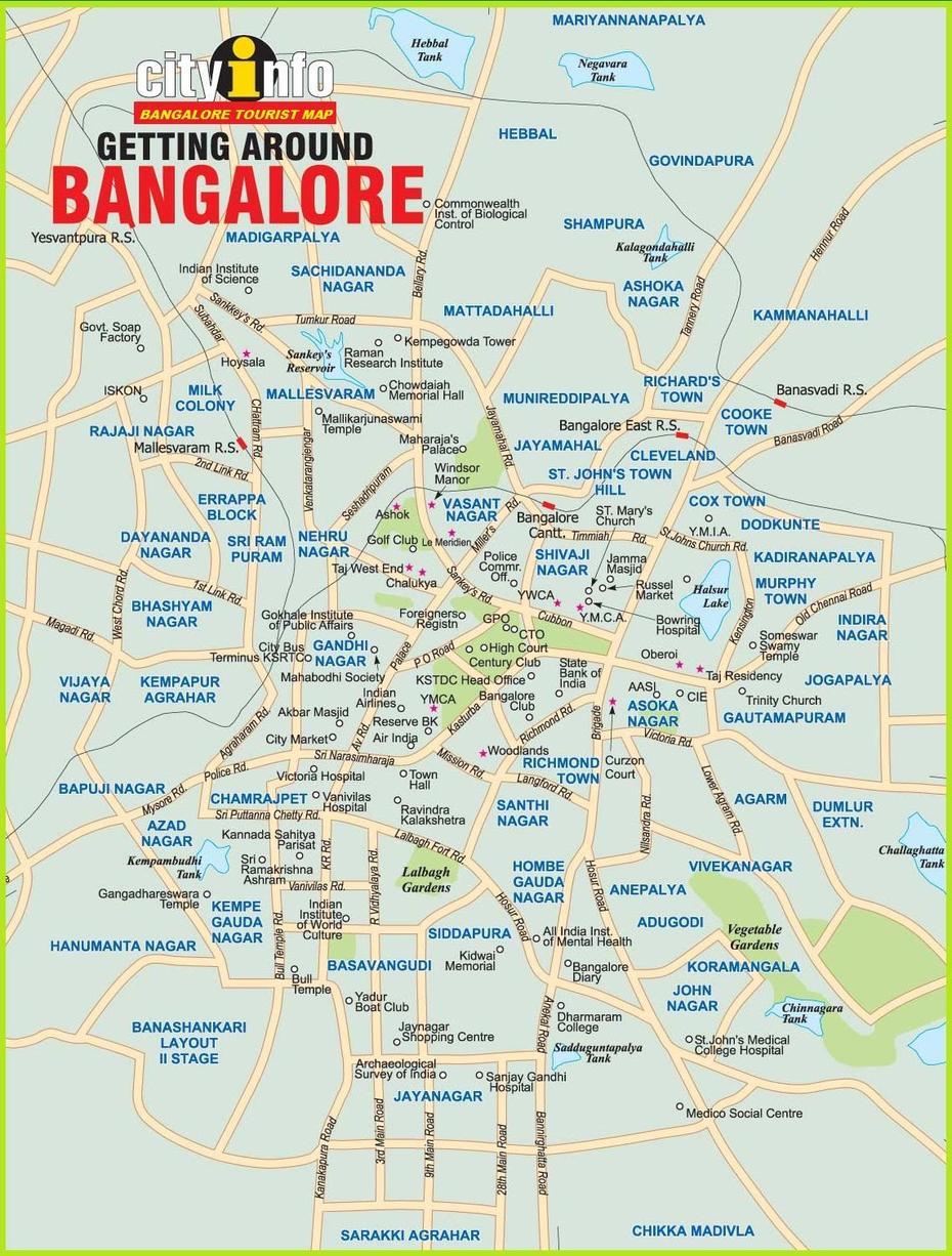 Bangalore City Map | Bangalore Tourism Map | Bengaluru Tourist Map …, Bangalore, India, Mumbai India On A, Hyderabad India