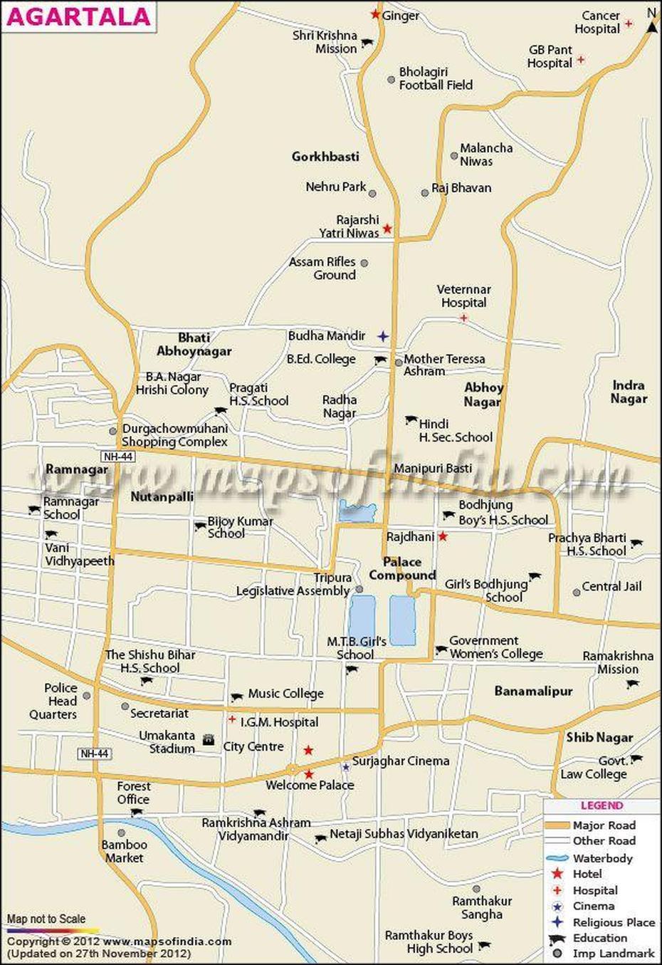 City Map Of Agartala | Agartala, City Map, City, Agartala, India, Bangalore India, Gujarat India