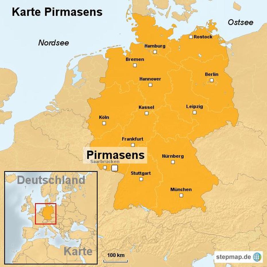 Karte Pirmasens Von Ortslagekarte – Landkarte Fur Deutschland | Visit …, Pirmasens, Germany, Husterhoeh  Kaserne, Pirmasens Army Depot