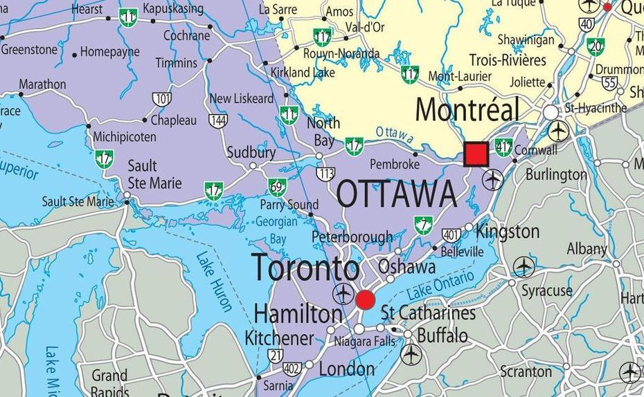 London On Map Of Canada, London, Canada, Large  Of London, Tobermory Canada