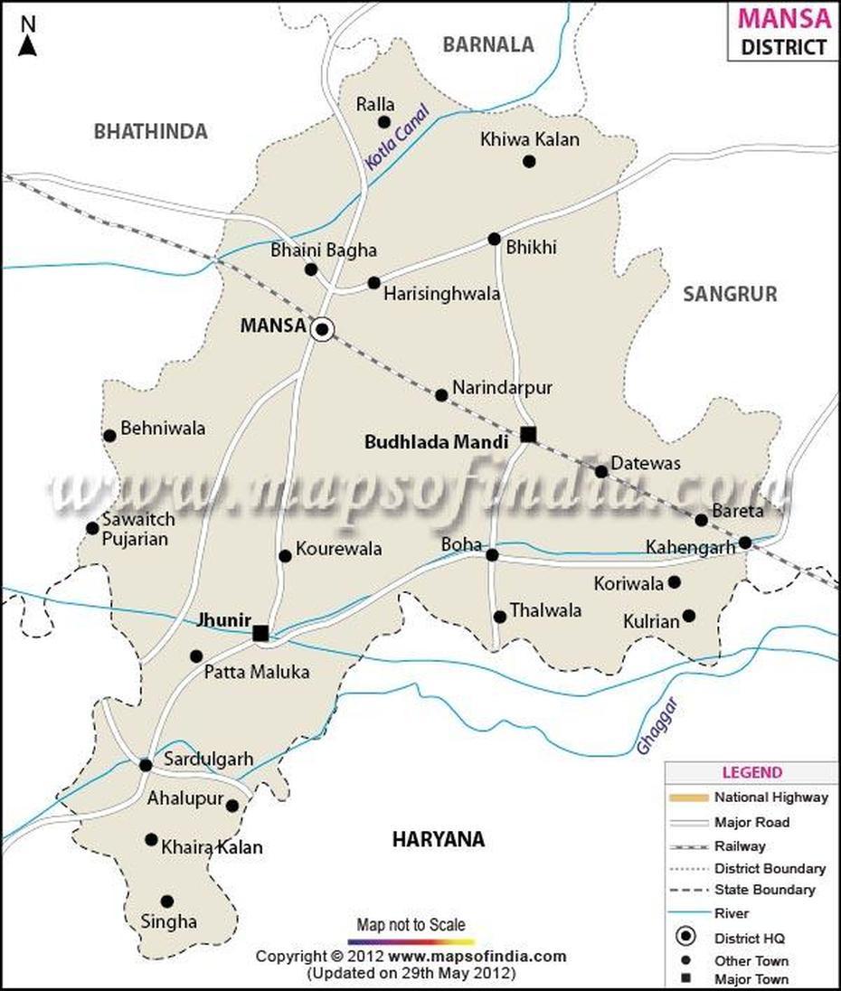 Mansa District Map, Mānsa, India, Mensa  Book, Mensa  Symbol