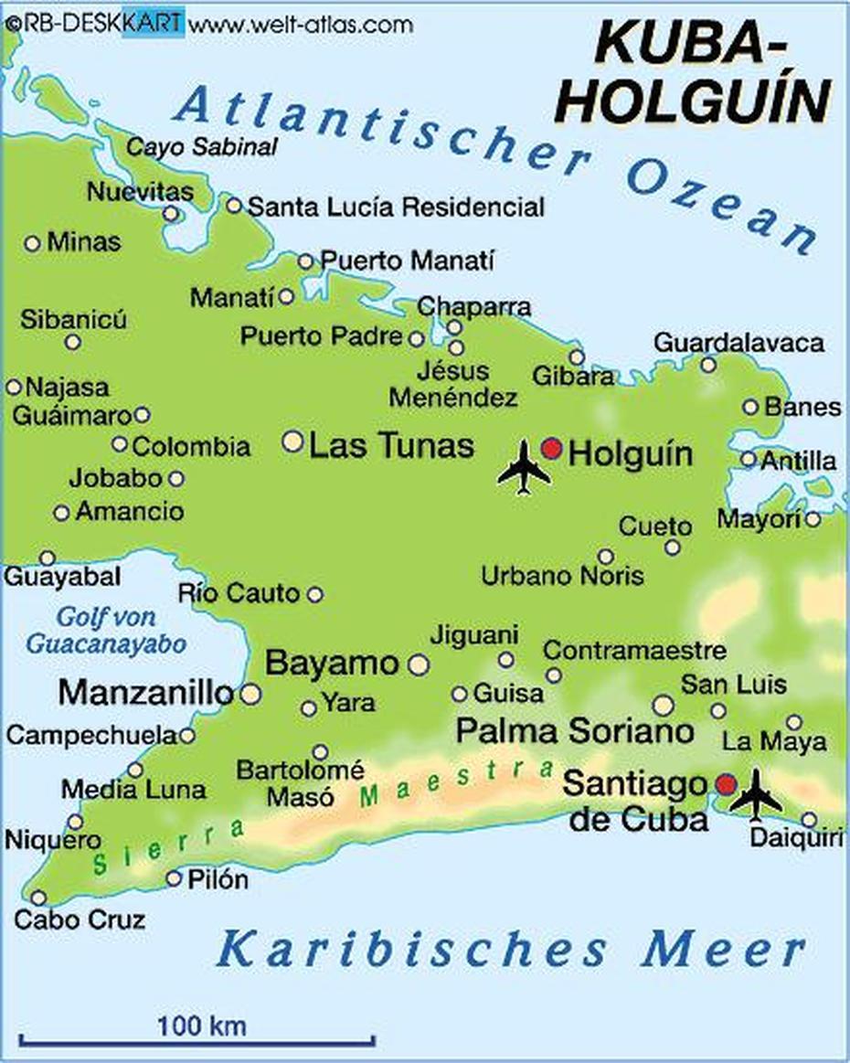 Map Of Holguin (Cuba) – Map In The Atlas Of The World – World Atlas, Holguín, Cuba, Baracoa Cuba, Varadero Cuba