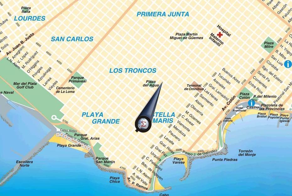 Mapa De Mar Del Plata, Mar Del Plata, Argentina, Mar Del Plata Buenos Aires, Mar Del Plata Beach Argentina