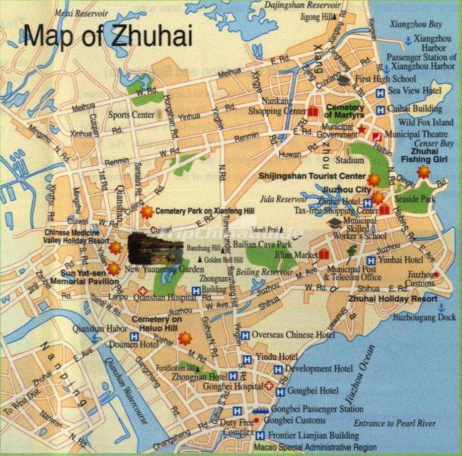 Maps Of Zhuhai, Shuizhai, China, Communist China, Shanghai In China