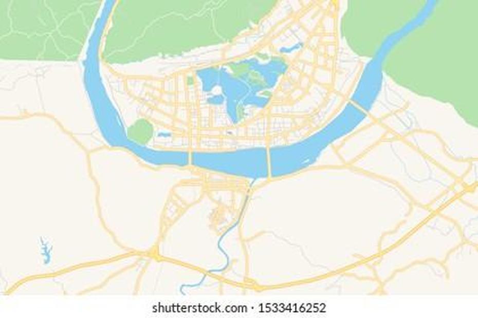 Printable Street Map Zhaoqing Province Guangdong Stock Vector (Royalty …, Zhaoqing, China, Guangzhou China Single, Heyuan  Guangdong