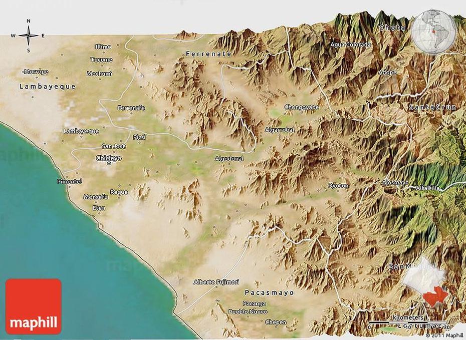 Satellite 3D Map Of Chiclayo, Chiclayo, Peru, Peru Cities, Cajamarca Peru