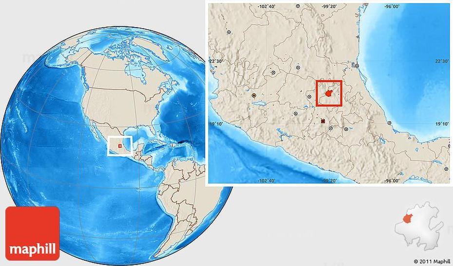 Shaded Relief Location Map Of Zimapan, Zimapan, Mexico, Pachuca Hidalgo Mexico, Zian Hgo