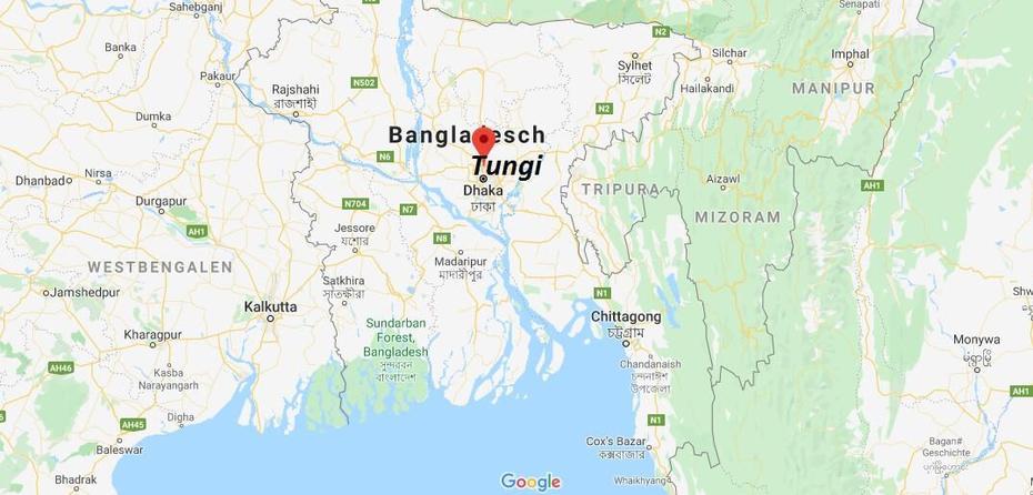 Wo Liegt Tungi (Bangladesch)? Wo Ist Tungi? In Welchem Land Liegt Tungi …, Tungi, Bangladesh, Mangi Tungi Hills, Tungipara