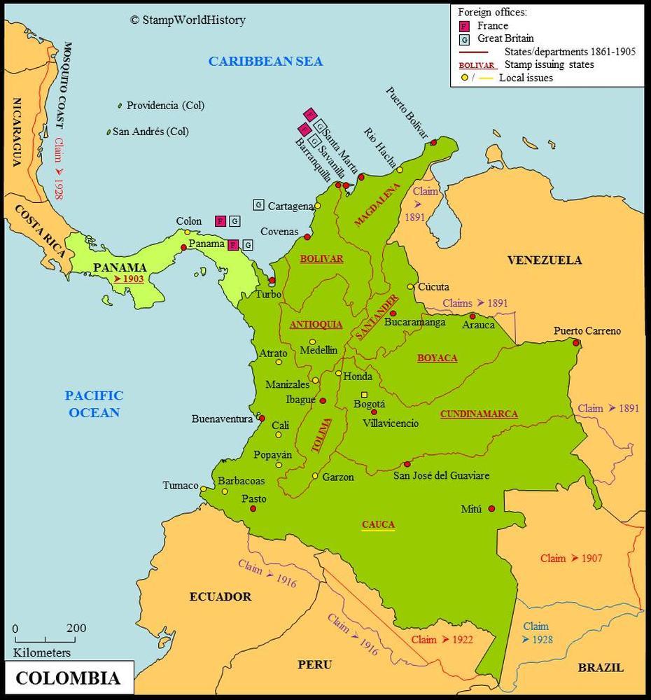 Big Blue 1840-1940: Colombian States – Antioquia, Cajibío, Colombia, Medellin- Colombia, South America Cities