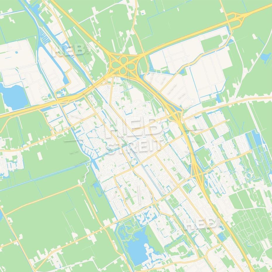 Heerenveen, Netherlands Vector Map – Classic Colors | Hebstreits …, Heerenveen, Netherlands, Friesland Netherlands, Dutch  Eredivisie