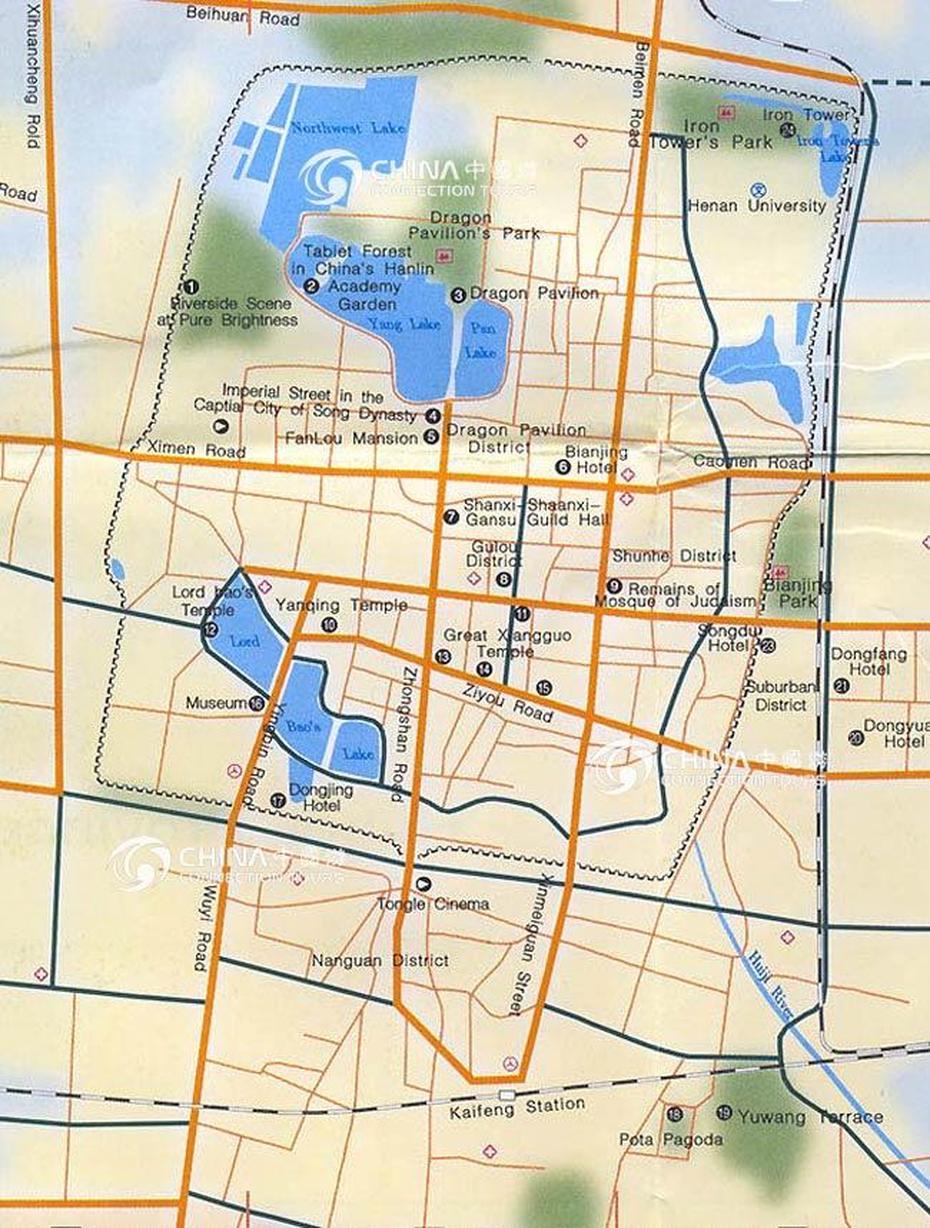 Kaifeng Tourist Map, China Kaifeng Tourist Map – Kaifeng Travel Guide …, Kaifeng Chengguanzhen, China, Kaifeng Henan, Kaifeng City