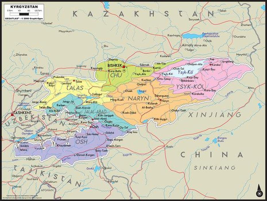 Kyrgyzstan Political Wall Map | Maps, Suzak, Kyrgyzstan, Bishkek, World View  Of Kyrgyzstan