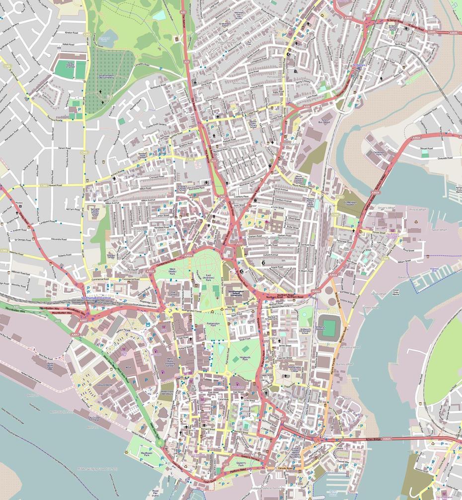 Large Southampton Maps For Free Download And Print | High-Resolution …, Southampton, United Kingdom, Ramsgate Town  Centre, Ramsgate  Kzn