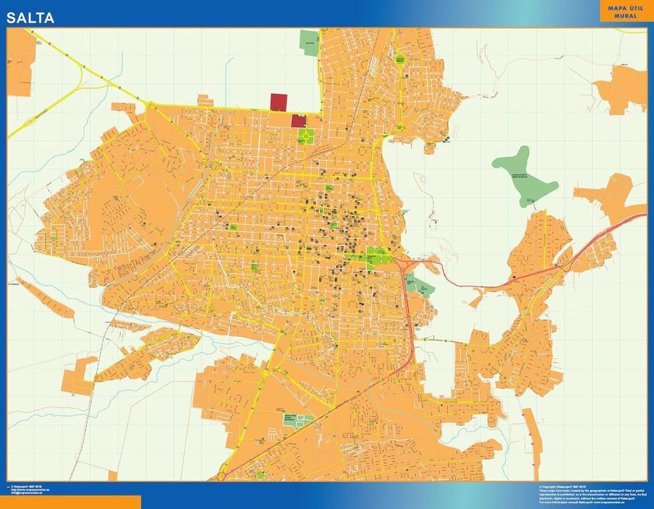 Look Our Special Citymap Salta Argentina Maps | World Wall Maps Store, Salta, Argentina, Northern Argentina, Argentina Elevation