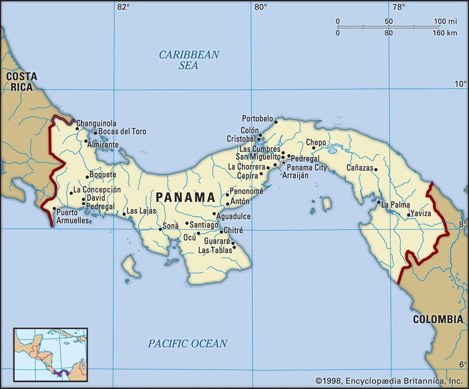 Map Of Panama  | Map, World Geography, County Map, Kusapín, Panama, Of Panama Canal Area, Of Panama City