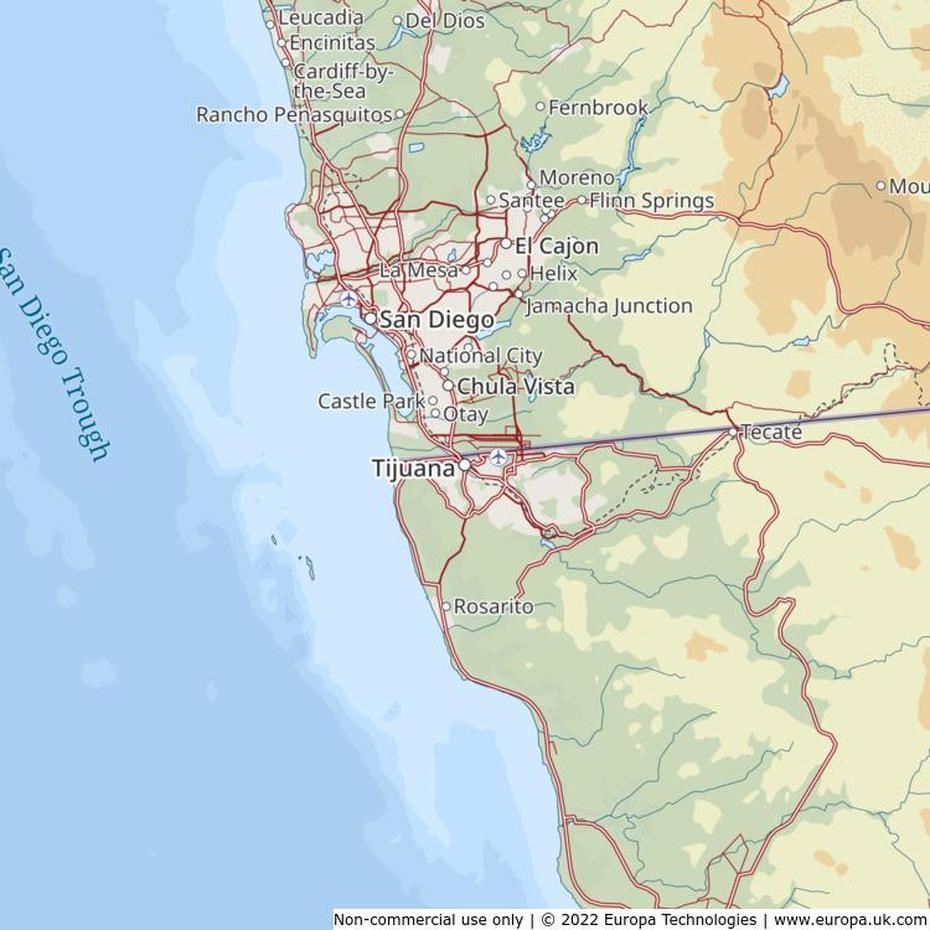 Map Of Tijuana, Mexico | Global 1000 Atlas, Tijuana, Mexico, Juarez, A De Tijuana