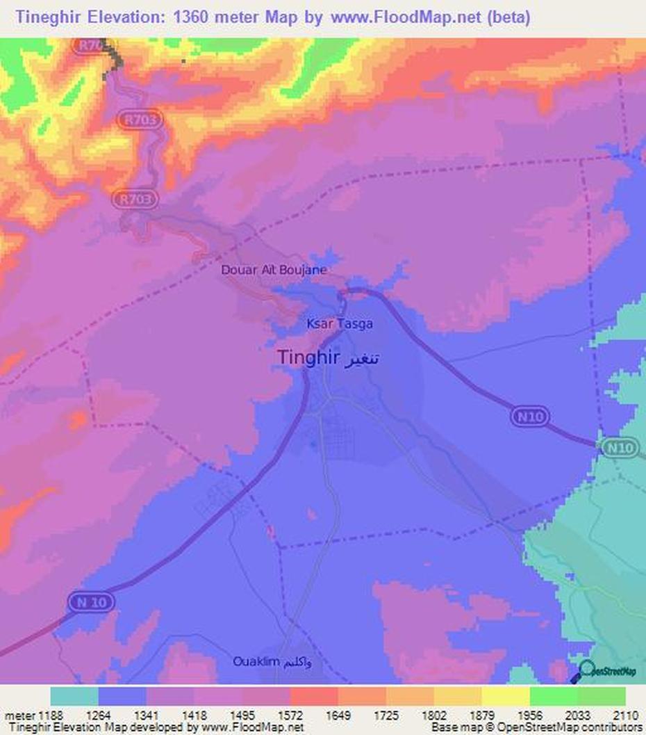 Rabat Morocco, Tinghir Maroc, Topography, Tineghir, Morocco