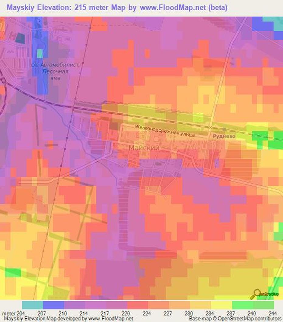 Of Russia Area, Russia  With Capital, Elevation , Mayskiy, Russia