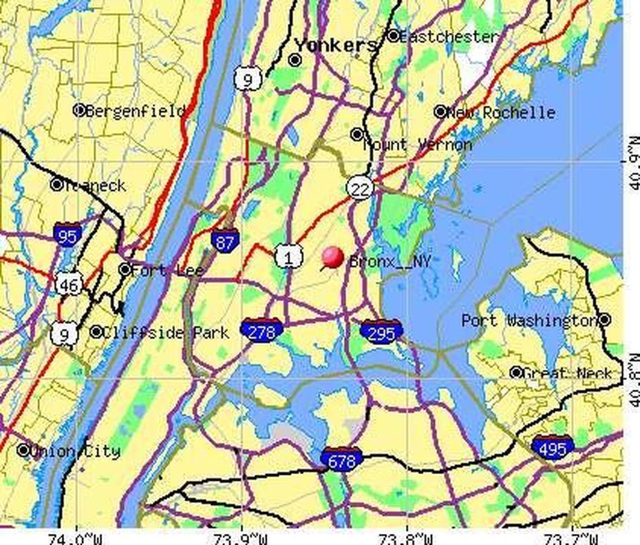 Borough Of The Bronx Map – New York City, Bronx, United States, United States  For Kids, Detailed  United States