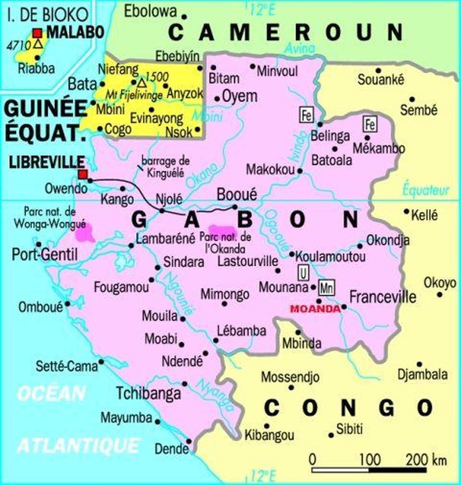 .Carte Du Gabon – Moanda, Moanda, Gabon, Moanda Congo, Gabon Cities