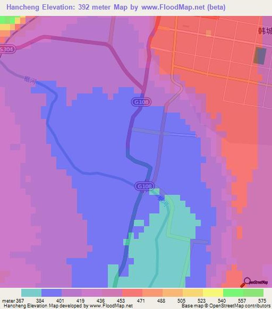 Changzhou China, Hebei Province China, Topography, Hancheng, China