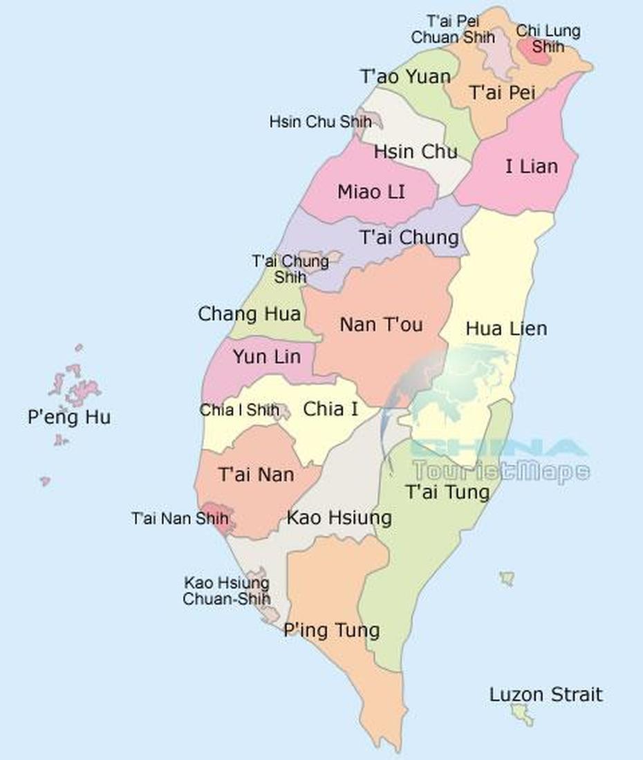 Of China Provinces, China  Colored, , Taihecun, China