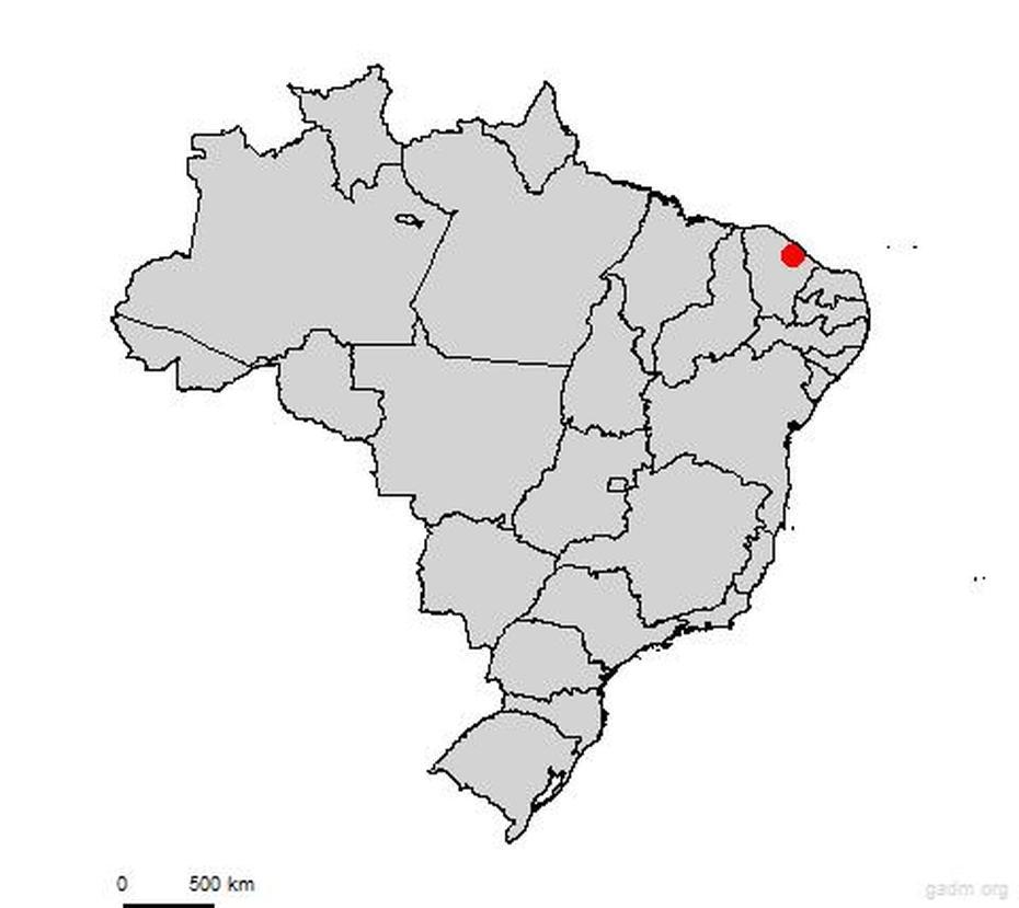 Detailed  Of Brazil, Brazil City, Gadm, Redenção, Brazil