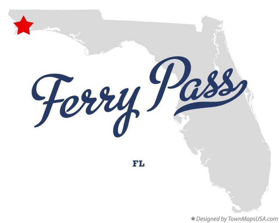 Detailed  United States, United States  Color, Ferry Pass, Ferry Pass, United States