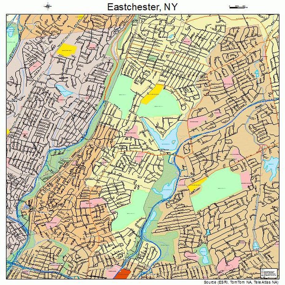 Eastchester New York Street Map 3621809, Eastchester, United States, Bronxville Ny, New York 1776