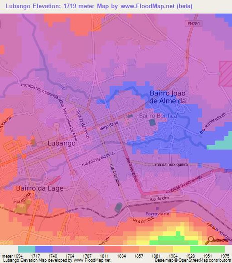 Elevation Of Lubango,Angola Elevation Map, Topography, Contour, Lubango, Angola, Angola Roads, Angola Plateau