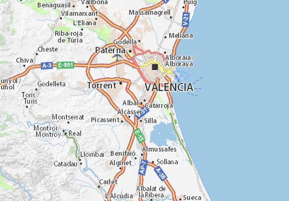 Kaart Michelin Catarroja – Plattegrond Catarroja – Viamichelin, Catarroja, Spain, Lleida  A, Ciudad Real