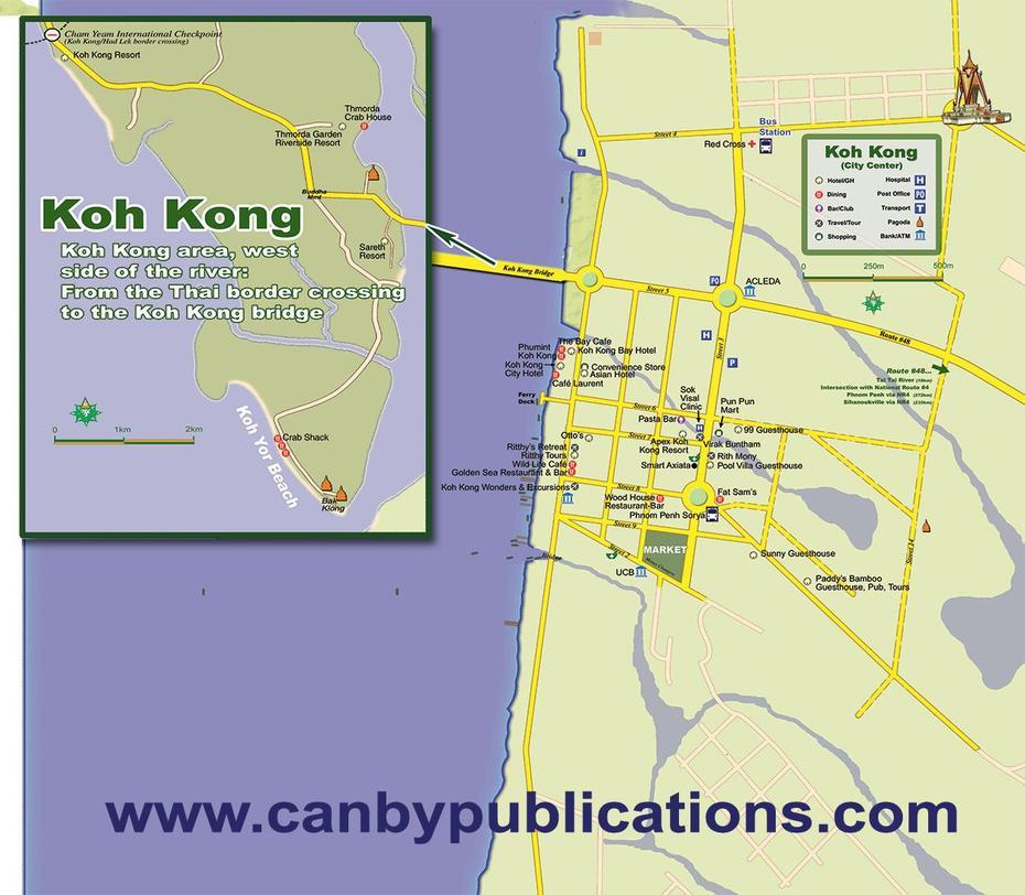 Koh Kong Cambodia Map, Koh Kong, Cambodia, Cambodia Hotel, Koh Kong