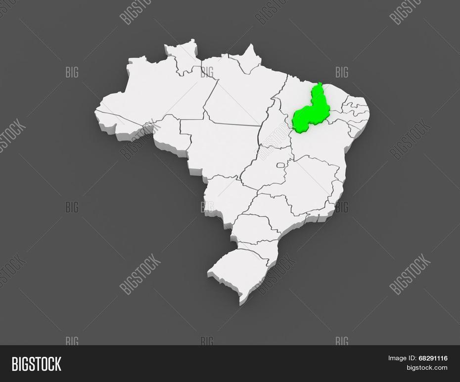 Map Piaui. Brazil. 3D Image & Photo (Free Trial) | Bigstock, Piuí, Brazil, Maralex, Micky Maus Wunderhaus  Dvd