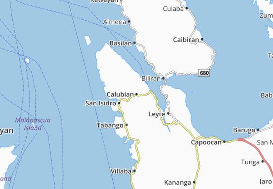 Michelin Calubian Map – Viamichelin, Calubian, Philippines, Philippines  Outline, Old Philippine