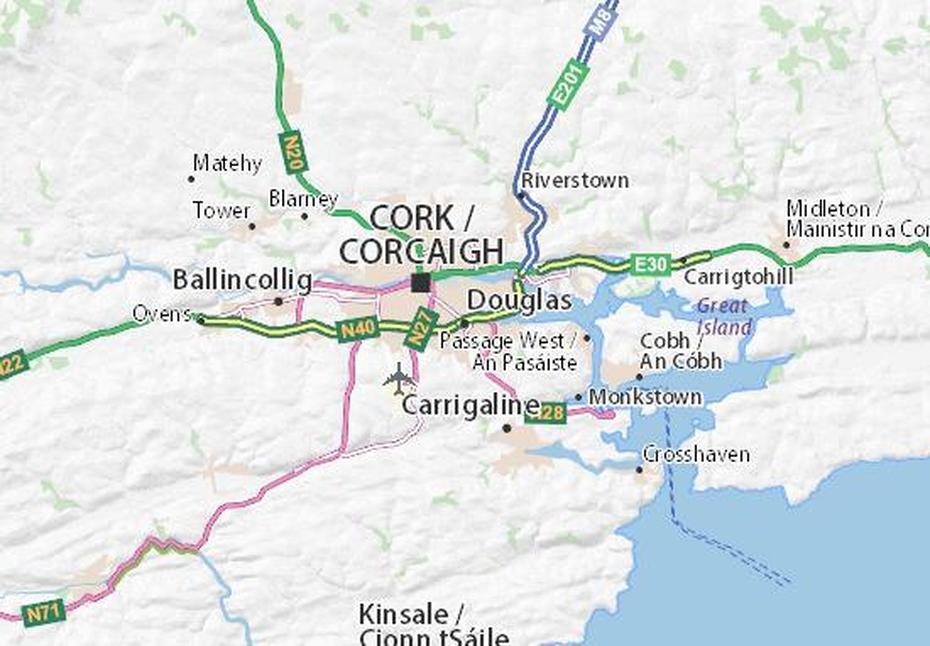 Michelin Douglas Map – Viamichelin, Douglas, Ireland, Douglas Isle Of Man Uk, Douglas Co. Cork