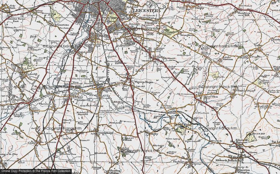 Old Maps Of Wigston Magna, Leicestershire – Francis Frith, Wigston Magna, United Kingdom, Granite Inspection  Table, Wistan