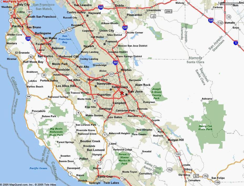 San Jose Map, San Jose, United States, San Jose State Campus, San Diego State University