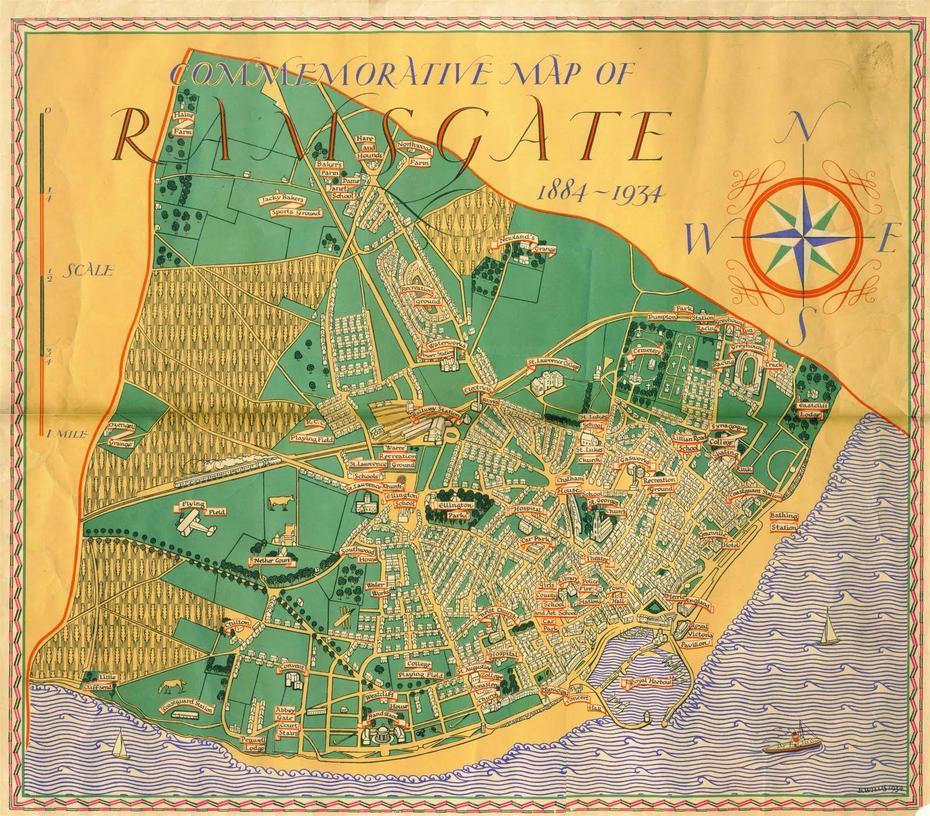 Thanetonline: Sunday Ramble And Another Old Map Of Ramsgate., Ramsgate, United Kingdom, United Kingdom Europe, United Kingdom Location