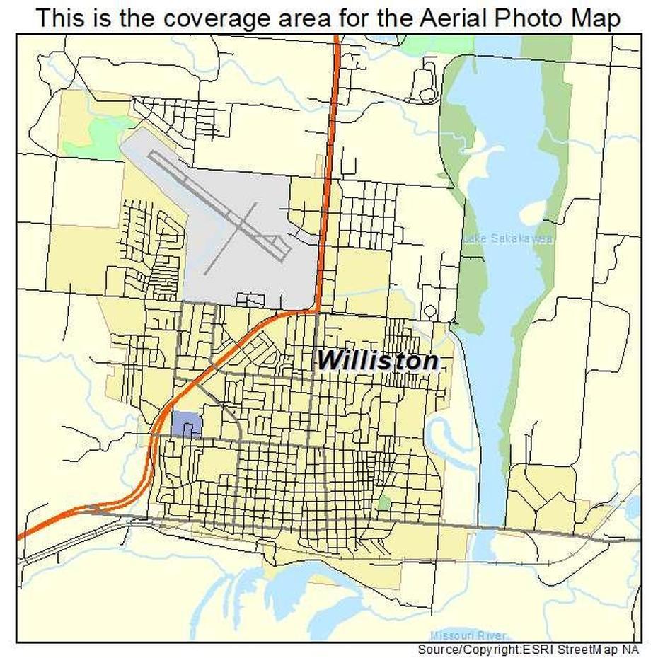 Aerial Photography Map Of Williston, Nd North Dakota, Williston, United States, Williston Basin, Williston North Dakota