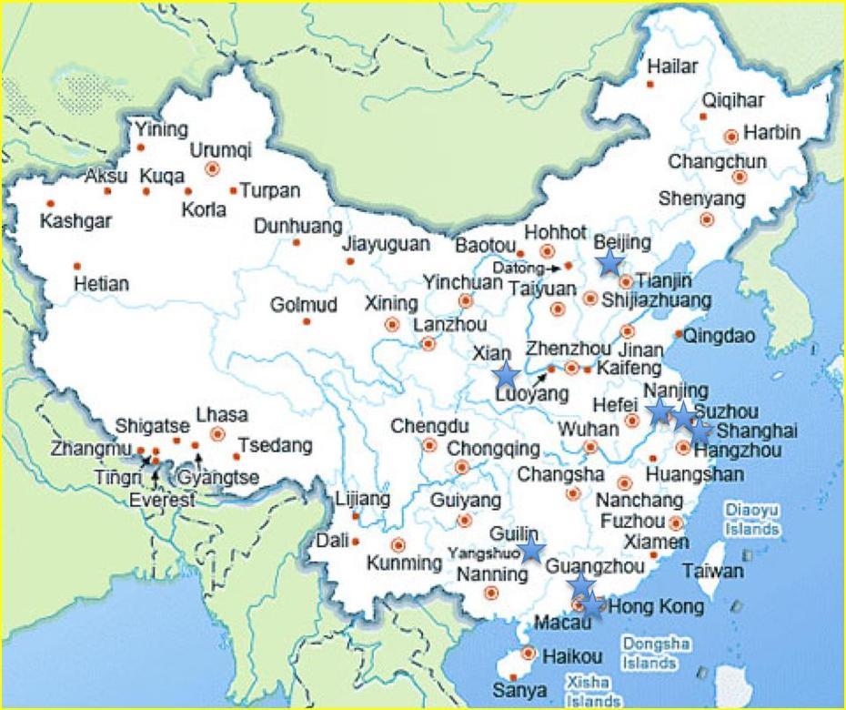 Beijing China Map, Beining, China, Chongqing China, Shanghai On China