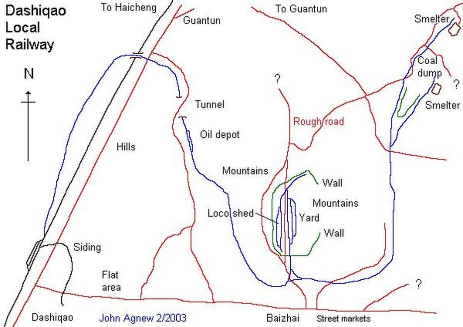 Of China Provinces, China  Colored, Mineral Railway, Dashiqiao, China