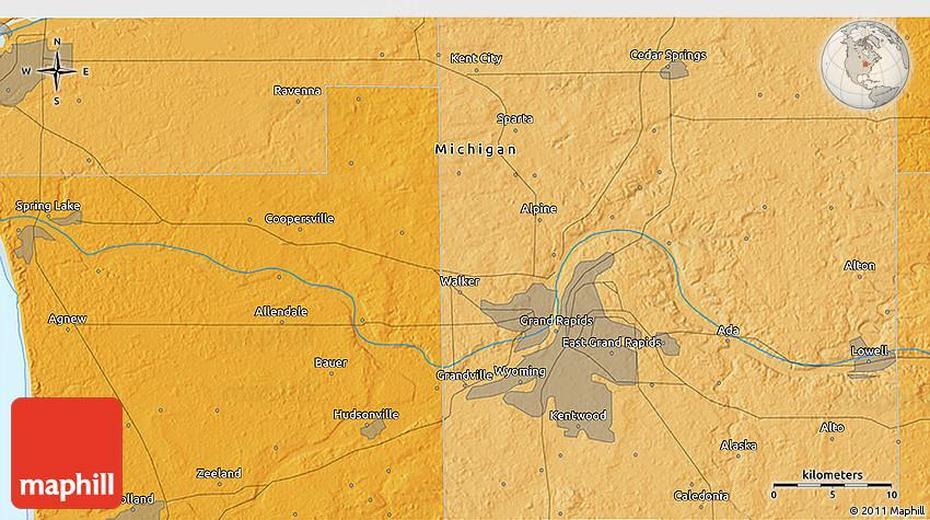 Detailed  United States, United States  Color, Political, Belmont, United States