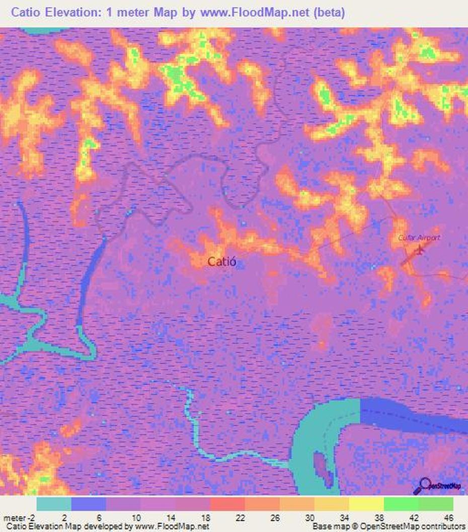 Elevation Of Catio,Guinea-Bissau Elevation Map, Topography, Contour, Catió, Guinea-Bissau, Cat Enclosure  Ideas, Cat Enclosure  Kits