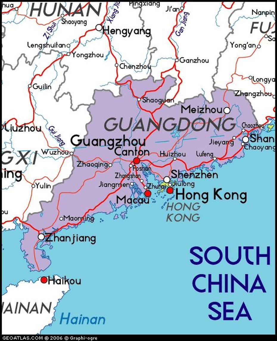 Guangdong Map – Travelsfinders, Guangming, China, Xi Shuang  Ban Na, Dalian China