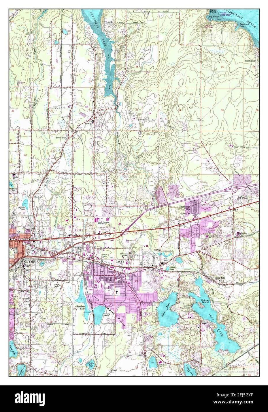 Lacey, Washington, Map 1959, 1:24000, United States Of America By …, Lacey, United States, Lacey Washington, Olympia Washington United States