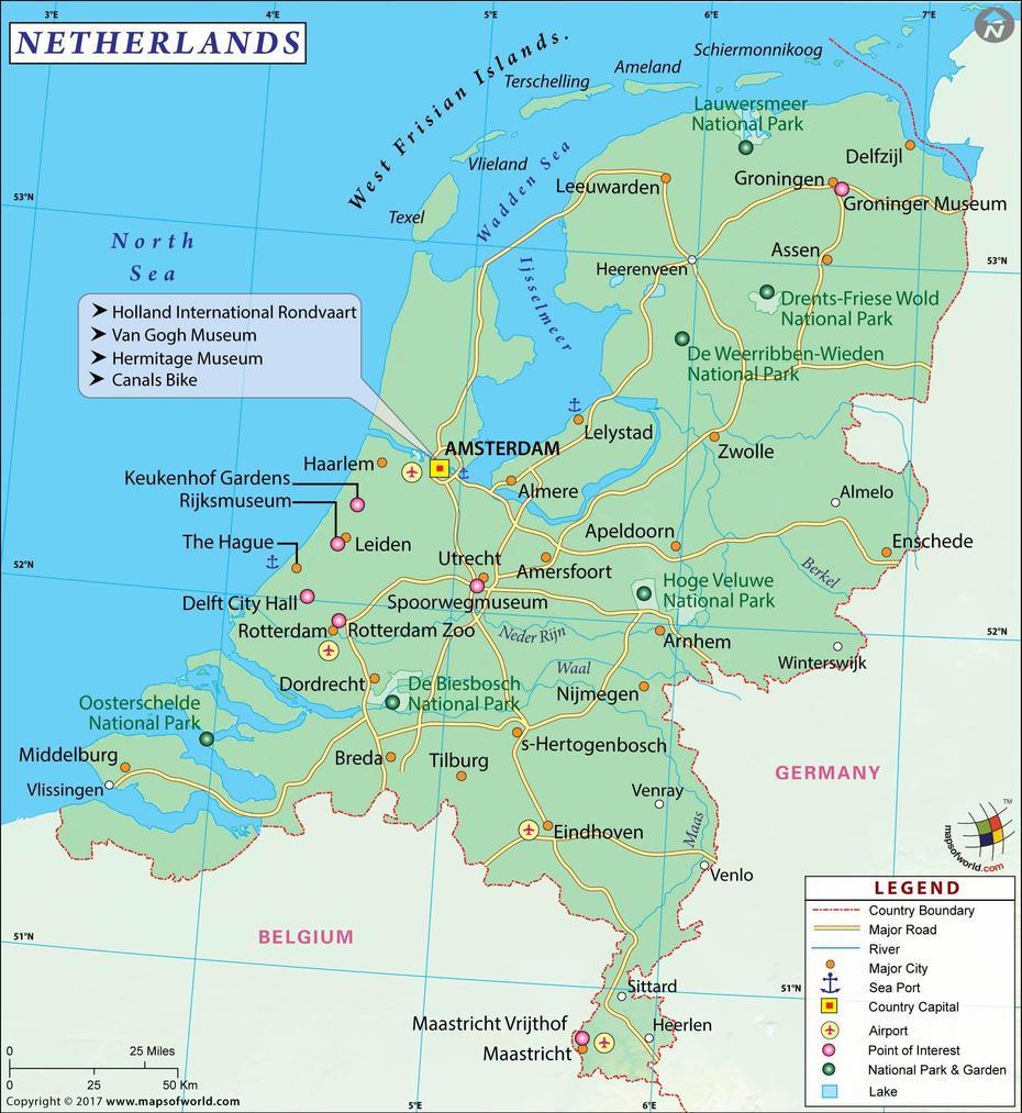 Large Netherlands Map Image | Netherlands Map, Map, Tourist Map, Oosterend, Netherlands, Netherlands Blank, Physical  Of The Netherlands